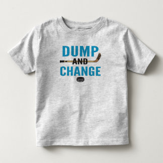 ターコイズブルーダンプと変更ホッケー トドラーTシャツ