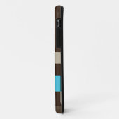 ターコイズブルーティール(緑がかった色)&ブラウンジオメトリックアーモダント Case-Mate iPhoneケース (裏面/左)