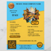 ターコイズブルートラベルテンプレート チラシ (正面)