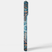 ターコイズブルートルコのマンダラパターン Case-Mate iPhoneケース (裏面 / 右)