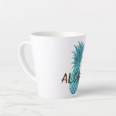 ターコイズブルートロピカルパイナップルアロハ カフェラテマグ (左アングル)