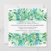 ターコイズブルートロピカルフェスティバル結婚ツ 招待状 (正面)