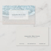 ターコイズブルートロピカル海ビーチ 名刺 (正面/裏面)