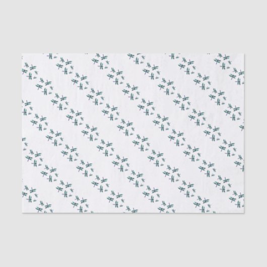 ターコイズブルートンボパターン（の模様が）あるイ 薄葉紙 (正面)