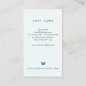 ターコイズブルーバタフライ自然 名刺 (裏面)