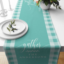 ターコイズブルーバッファローチェックの秋の感謝祭の収穫祭