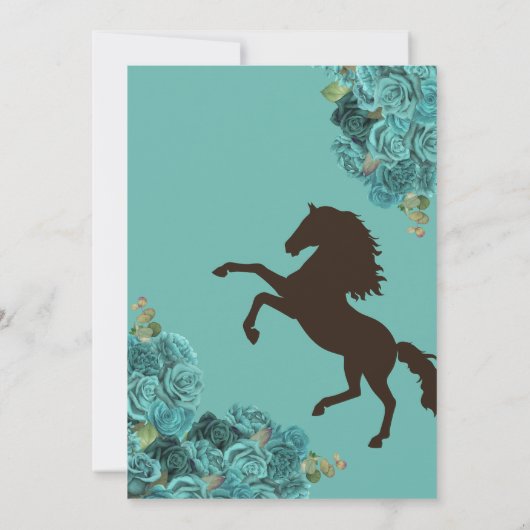 ターコイズブルーバラウエスタンチャロキンセアニェラ 招待状 (裏面)