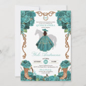 ターコイズブルーバラチャラヴェリドスキンセアニェラ 招待状 (正面)