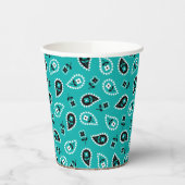 ターコイズブルーバンダナロデオワイルドウエスト 紙コップ (左)