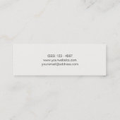 ターコイズブルーバンブー自然ヘルススパウッド スキニー名刺 (裏面)