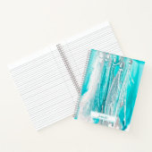 ターコイズブルーパーソナライズされたジャーナル ノートブック (内部)