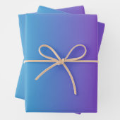 ターコイズブルーパープルグラデーション ラッピングペーパーシート (インサイチュ)