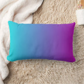 ターコイズブルーパープルグラデーション ランバークッション (ブランケット)