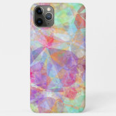 ターコイズブルーパープルピンクライムグリーンモザイクアート Case-Mate iPhoneケース (裏面)