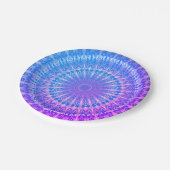 ターコイズブルーパープルマンダラ紙プレート ペーパープレート (アングル)