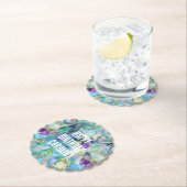 ターコイズブルーパープル蝶 ペーパーコースター (インサイチュ)