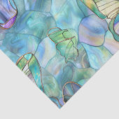 ターコイズブルーパープル蝶 薄葉紙 (詳細)