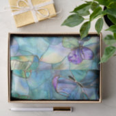 ターコイズブルーパープル蝶 薄葉紙 (ギフト)