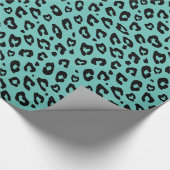 ターコイズブルーヒョウ印刷ラッピング紙 ラッピングペーパー (角)