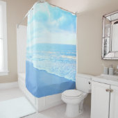 ターコイズブルービーチシャワーカーテン シャワーカーテン (インサイチュ)
