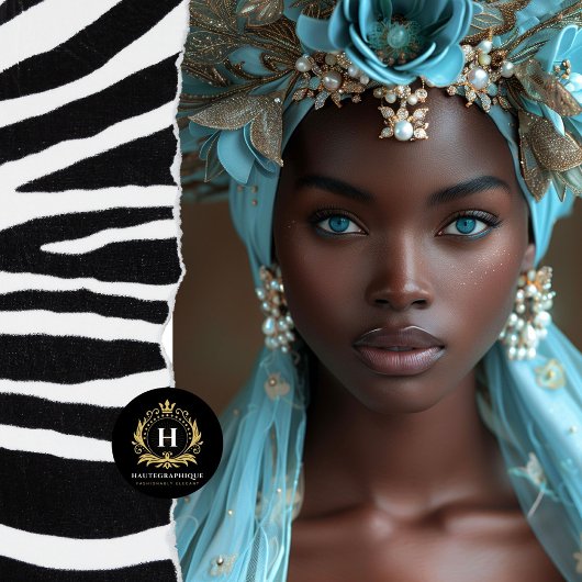 ターコイズブルーフローラヘアドレスデクページ 薄葉紙