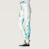 ターコイズブルーフローラ レギンス (左)