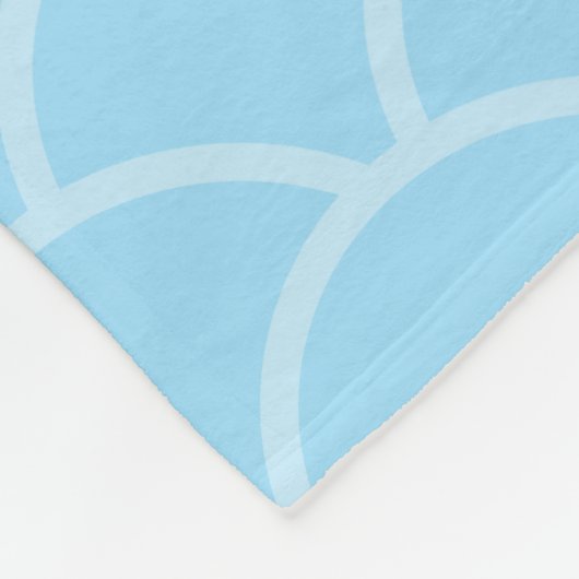 ターコイズブルーホエールオンウェーブド海 フリースブランケット (角)