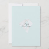 ターコイズブルーボウブライダルシャワー招待 招待状 (裏面)