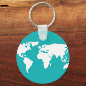 ターコイズブルーマップ キーホルダー (正面)