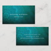 ターコイズブルーマンダラゼンビジネスカード 名刺 (正面/裏面)