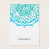 ターコイズブルーマンダラバックグラウンドイヤリングカード (裏面)