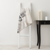 ターコイズブルーモノグラム4フォトコラージュ結婚ズ シェルパブランケット (インサイチュ)