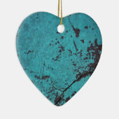 ターコイズブルーラステッド セラミックオーナメント (右)