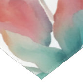 ターコイズブルーレッドウォーターカラー春の花 テーブルクロス (アングル)