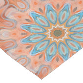 ターコイズブルーレッドオレンジマンダララウンドサン ショートテーブルランナー (コーナー)