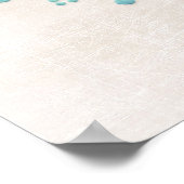 ターコイズブルーロータスマンダラアート ポスター (角)