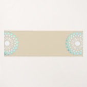 ターコイズブルーロータスマンダラ ヨガマット (正面(横))