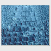 ターコイズブルーワニ ラッピングペーパー (フラット)