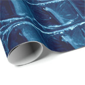 ターコイズブルーワニ ラッピングペーパー (ロールコーナー)