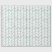 ターコイズブルー回転木馬動物ギフト ラッピングペーパー (フラット)