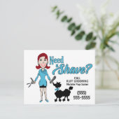 ターコイズブルー必要アシェーブペットトリマー ポストカード (スタンド正面)