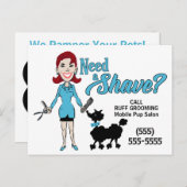 ターコイズブルー必要アシェーブペットトリマー ポストカード (正面/裏面)