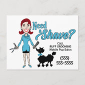 ターコイズブルー必要アシェーブペットトリマー ポストカード (正面)