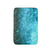 ターコイズブルー抽象芸術テクスチャ バスマット (正面縦)