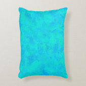 ターコイズブルー抽象芸術パターン アクセントクッション (正面(垂直))
