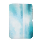 ターコイズブルー抽象芸術ビーチ バスマット (正面縦)