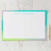 ターコイズブルー抽象芸術水パーソナライズされた色 ペーパーパッド (インサイチュ)