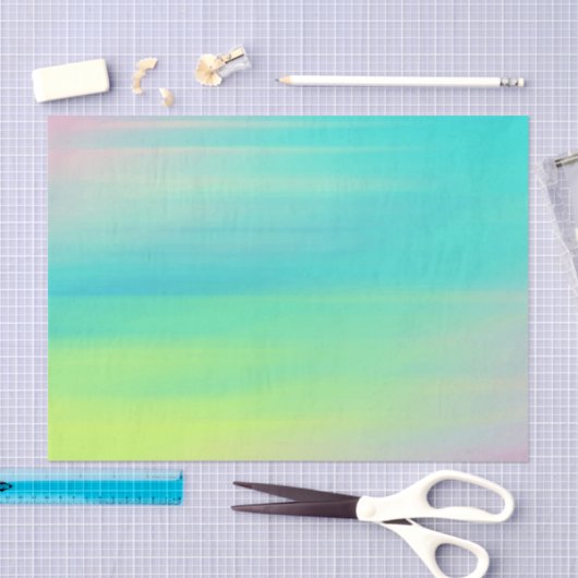 ターコイズブルー抽象芸術水彩テクスチャ 薄葉紙 (クラフト)