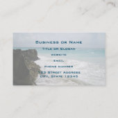 ターコイズブルー海と泡立つ波シースケープ 名刺 (裏面)