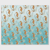 ターコイズブルー海のカリブの下の乗馬 ラッピングペーパー (フラット)